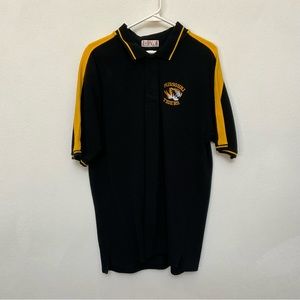 BAW Athletic Wear Black, Gold Missouri Tigers Embroidered Polo Size Large